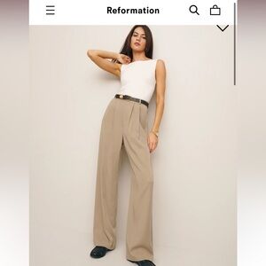 Reformation Mason Pant in Khaki